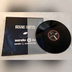 Rane Serato Official Control Vinyl 2.5 12" Black Record DJ Scratch Live Rare 200